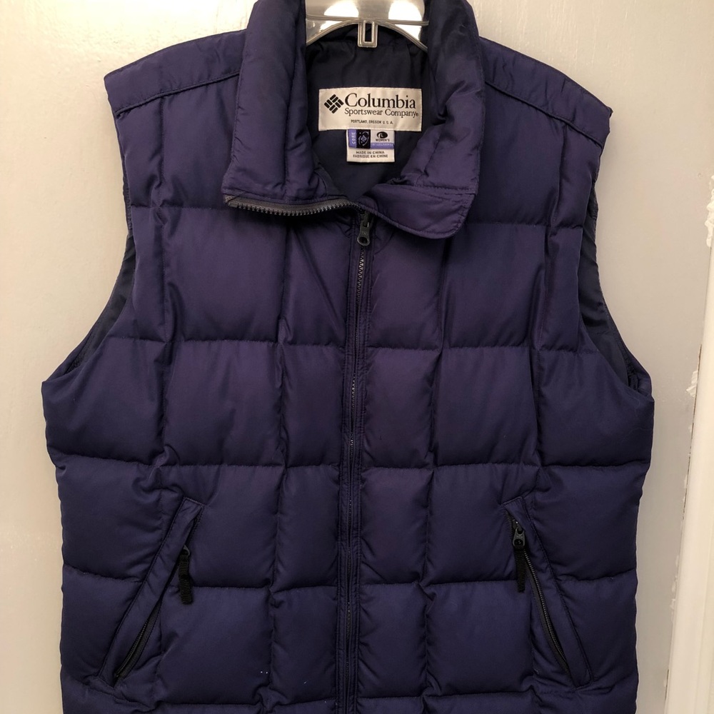 Navy blue Columbia down vest